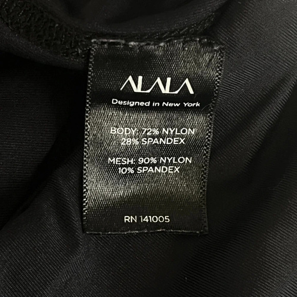 ALALA Black Mesh Leggings Capris High Rise Athleisure Size X Small - Picture 9 of 10